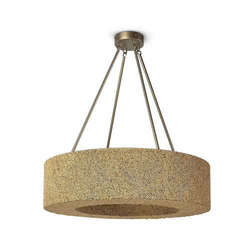 Monterey Eight Light Chandelier in Antique Brass / Natural (515|2159-79)