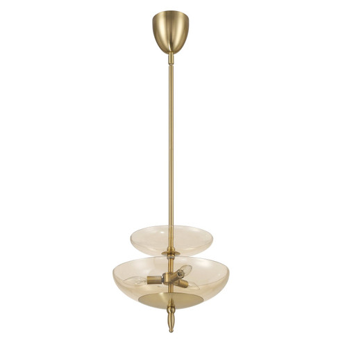 Fiorello Three Light Convertible Pendant in Brushed Gold (577|207784A)