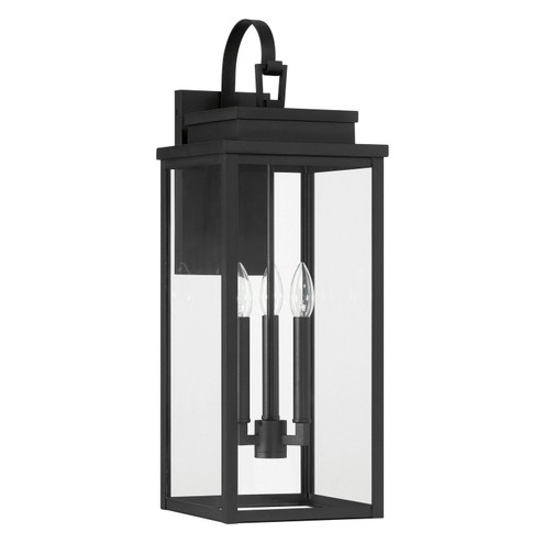 Hillside Three Light Exterior Wall Sconce in Textured Black (577|207743A)