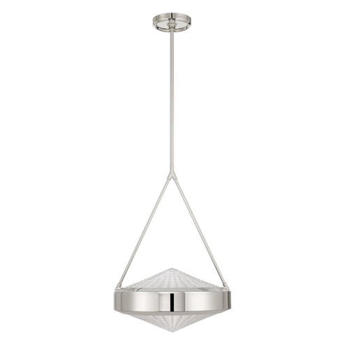 Agate Three Light Pendant in Polished Nickel, Clear Holophane (577|207428A)