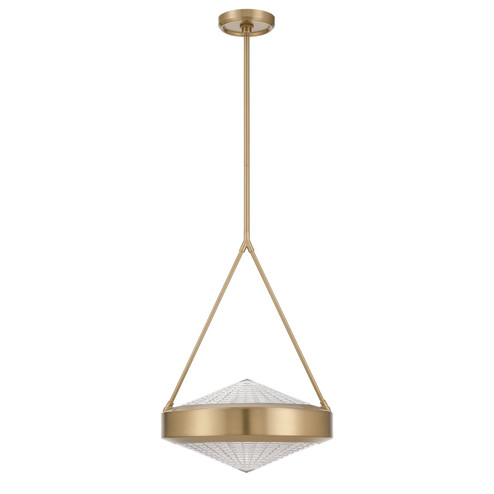 Agate Three Light Pendant in Champagne Gold, Clear Holophane (577|207426A)
