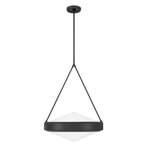 Agate Four Light Pendant in Matte Black, Opal (577|207423A)