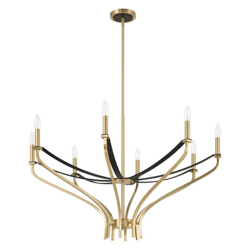 Sussex Eight Light Chandelier in Champagne Gold, Black (577|207369A)