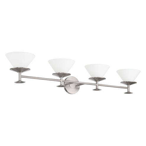 Tremolo Four Light Vanity in Brushed Nickel, Polished Nickel (577|207331A)