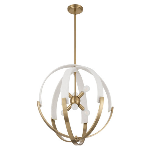 Abbey Six Light Chandelier in Brass (577|207273A)