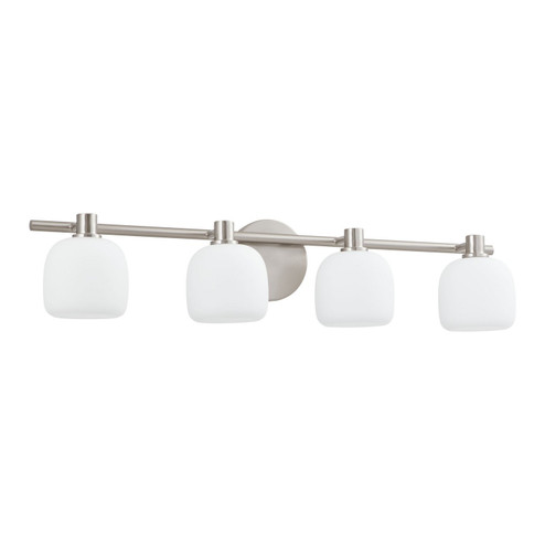 Valentina Four Light Vanity in Brushed Nickel, Etched Opal (577|207022A)