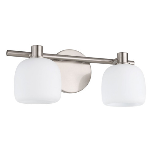 Valentina Two Light Vanity in Brushed Nickel, Etched Opal (577|207008A)