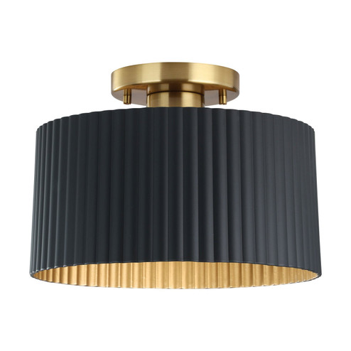 Leilani One Light Semi-Flush Mount in Brushed Gold, Matte Black (577|206962A)