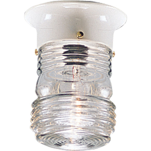 Utility Lantern One Light Outdoor Flush Mount in White (54|P5603-30) Utility Lantern One Light Outdoor Flush Mount in White (54|P5603-30)