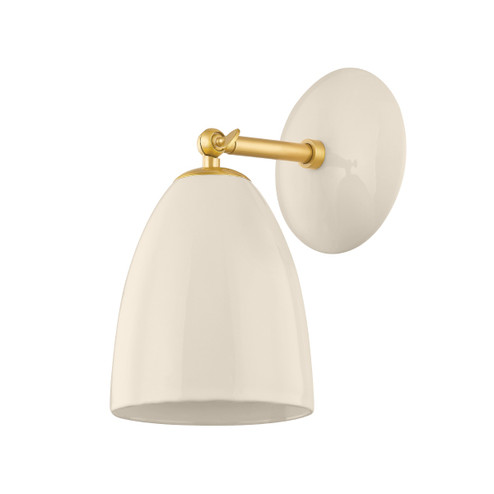 Kirsten One Light Wall Sconce in Aged Brass (428|H558101-AGB/CCR)