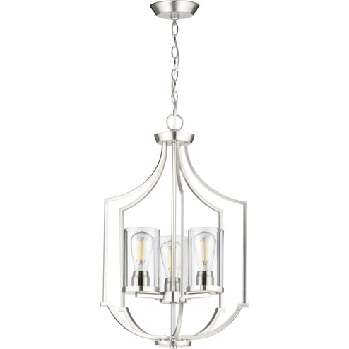 Lassiter Three Light Foyer Pendant in Brushed Nickel (54|P500209-009) Lassiter Three Light Foyer Pendant in Brushed Nickel (54|P500209-009)