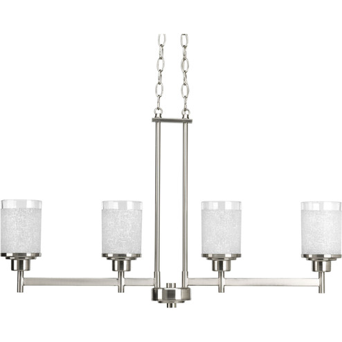 Alexa Four Light Linear Chandelier in Brushed Nickel (54|P4619-09)
