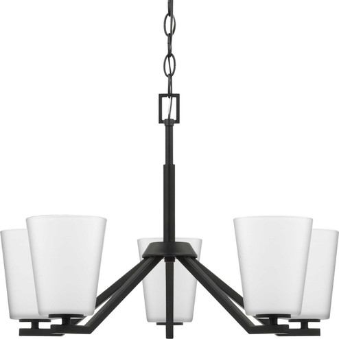 Vertex Five Light Chandelier in Matte Black (54|P400343-31M) Vertex Five Light Chandelier in Matte Black (54|P400343-31M)