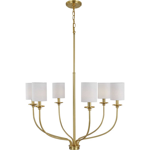 Bonita Six Light Foyer Chandelier in Satin Brass (54|P400227-012)