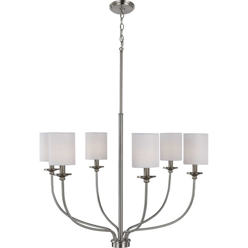 Bonita Six Light Foyer Chandelier in Brushed Nickel (54|P400227-009) Bonita Six Light Foyer Chandelier in Brushed Nickel (54|P400227-009)
