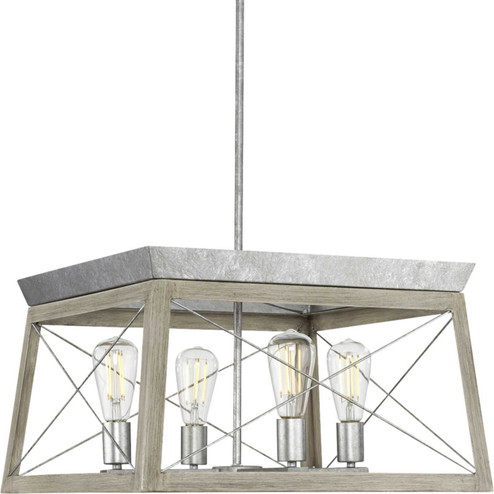 Briarwood Four Light Chandelier in Galvanized (54|P400047-141)
