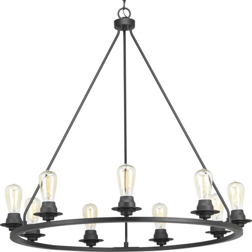 Debut Nine Light Chandelier in Graphite (54|P400016-143) Debut Nine Light Chandelier in Graphite (54|P400016-143)