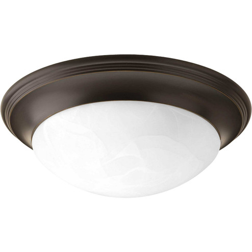 Alabaster Glass Two Light Flush Mount in Antique Bronze (54|P3689-20)