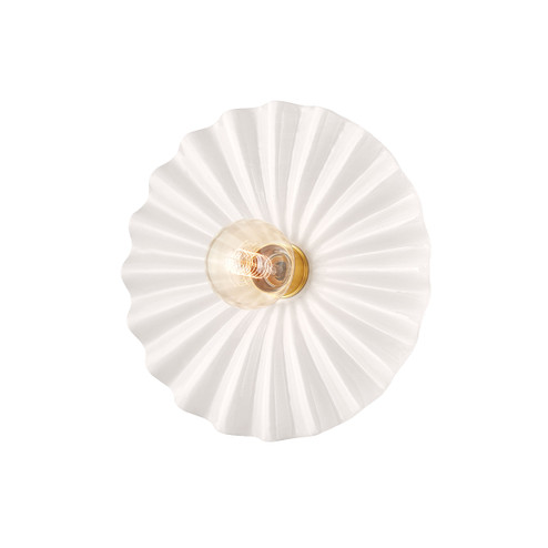 Tinsley One Light Flush Mount in Aged Brass (428|H499101-AGB/CCR)