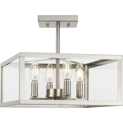 Hillcrest Four Light Semi-Flush Mount in Brushed Nickel (54|P350264-009) Hillcrest Four Light Semi-Flush Mount in Brushed Nickel (54|P350264-009)