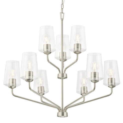 Celino Nine Light Chandelier in Brushed Nickel (54|P400445-009)