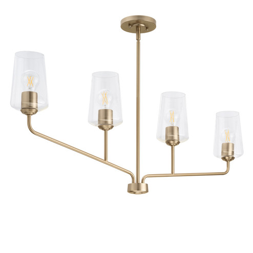 Celino Four Light Linear Chandelier in Champagne Bronze (54|P400441-177)