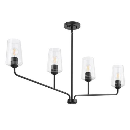 Celino Four Light Linear Chandelier in Black (54|P400441-031)
