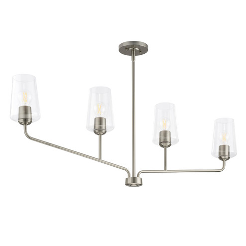 Celino Four Light Linear Chandelier in Brushed Nickel (54|P400441-009)