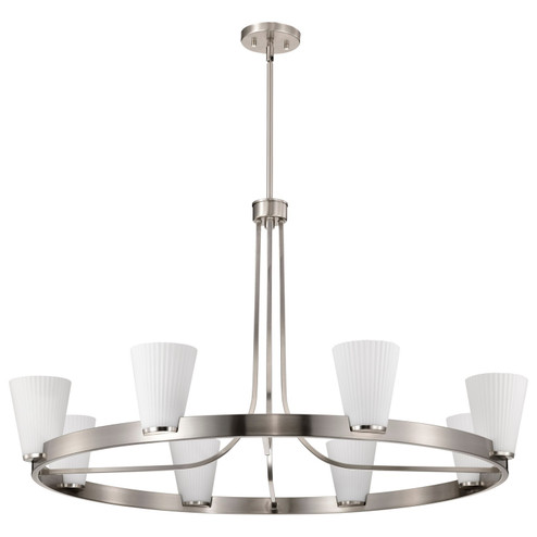 Royale Eight Light Chandelier in Brushed Nickel (72|60-8739)