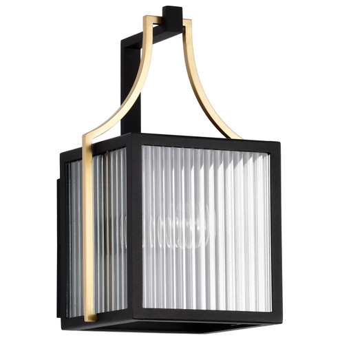 Holden One Light Outdoor Wall Lantern in Black / Gold (72|60-8501)