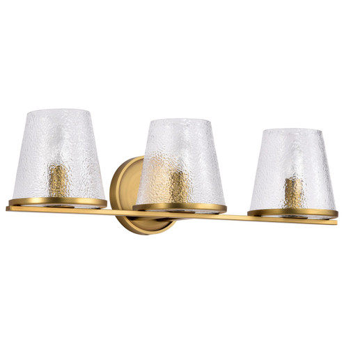 Valentine Three Light Vanity in Vintage Brass (72|60-8263)