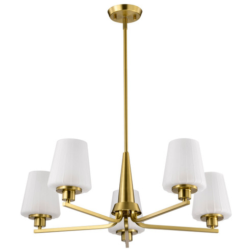 Lune Five Light Chandelier in Vintage Brass (72|60-8235)