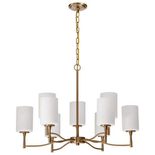 Liam Nine Light Chandelier in Burnished Brass (72|60-8209)