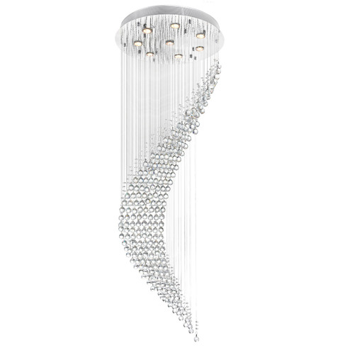 Ribbon Eight Light Flush Mount in Chrome (401|6629C24C)