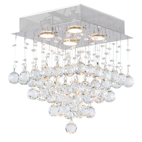 Square Four Light Flush Mount in Chrome (401|6601C12C-S)