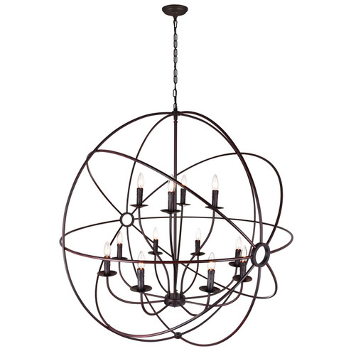 Arza 12 Light Chandelier in Brown (401|5464P40DB-12)