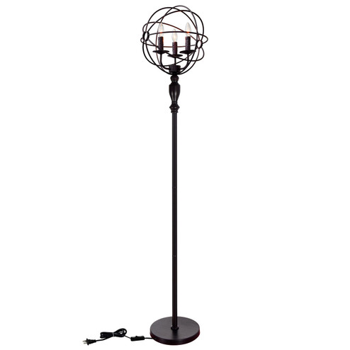 Arza Three Light Floor Lamp in Brown (401|5464F14DB-3)