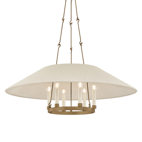 Archive Six Light Chandelier in Patina Brass (67|F1638-PBR)