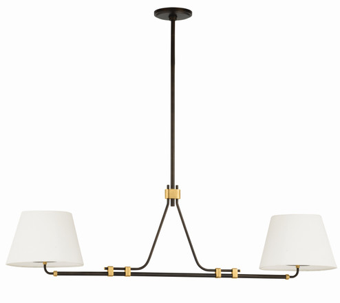 Crown Heights Two Light Linear Pendant in Aged Brass (70|1062-AGB/DB)