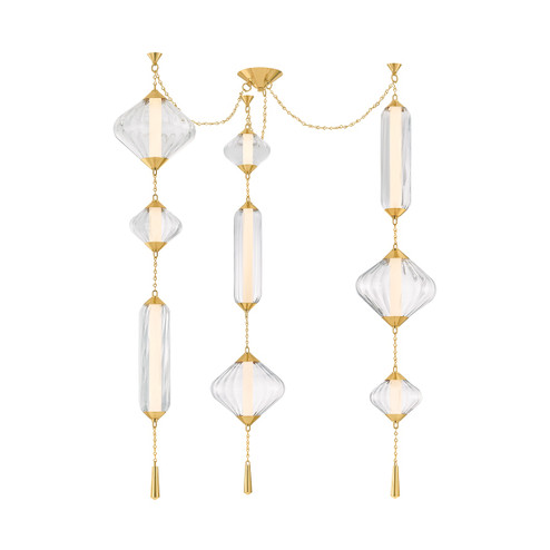 Fiorello LED Chandelier in Vintage Polished Brass (68|545-56-VPB)