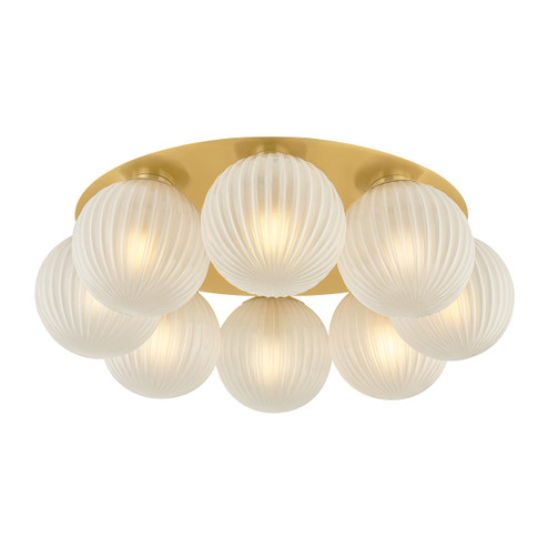 Vernazza Eight Light Flush Mount in Vintage Polished Brass (68|536-24-VPB)
