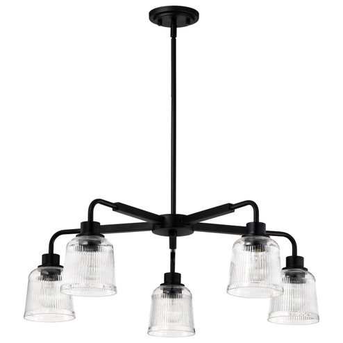Grayson Five Light Chandelier in Matte Black (72|60-8611)