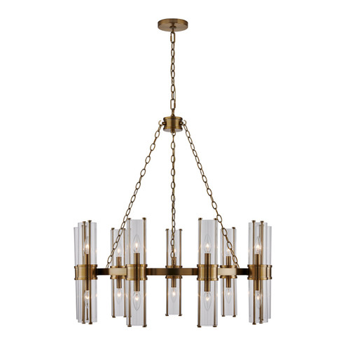 Duet 18 Light Chandelier in Vintage Brass (33|521356VGB)