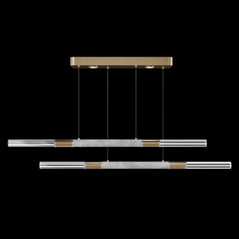 Antonia LED Linear Pendant in Gold Leaf/Nickel/Smoke (48|100150-322)
