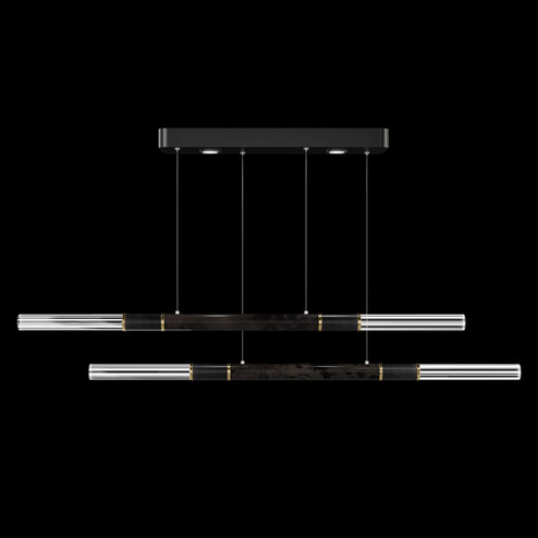 Antonia LED Linear Pendant in Black/Brass/Charcoal (48|100150-111)