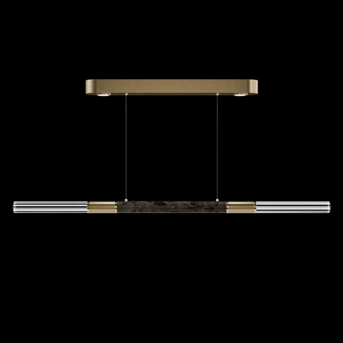 Antonia LED Linear Pendant in Gold Leaf/Brass/Charcoal (48|100149-311)