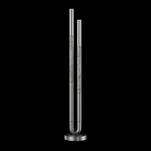 Antonia Floor Lamp in Silver Leaf/Brass/Smoke (48|100148-412)