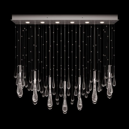 Rain LED Pendant in Ombre Silver/Silver Glass (48|100138-7)
