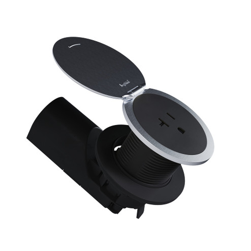 radiant Kitchen Countertop Outlet Lid SS in Stainless Steel (246|CP498LSS)