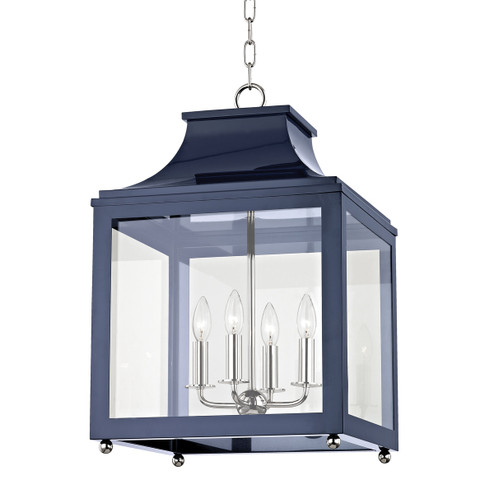Leigh Four Light Lantern in Polished Nickel (428|H259704L-PN/NVY)